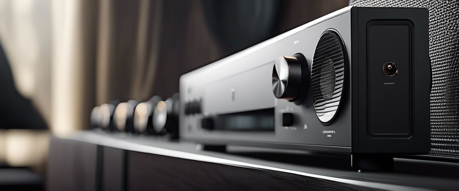 Close-up of soundbar features